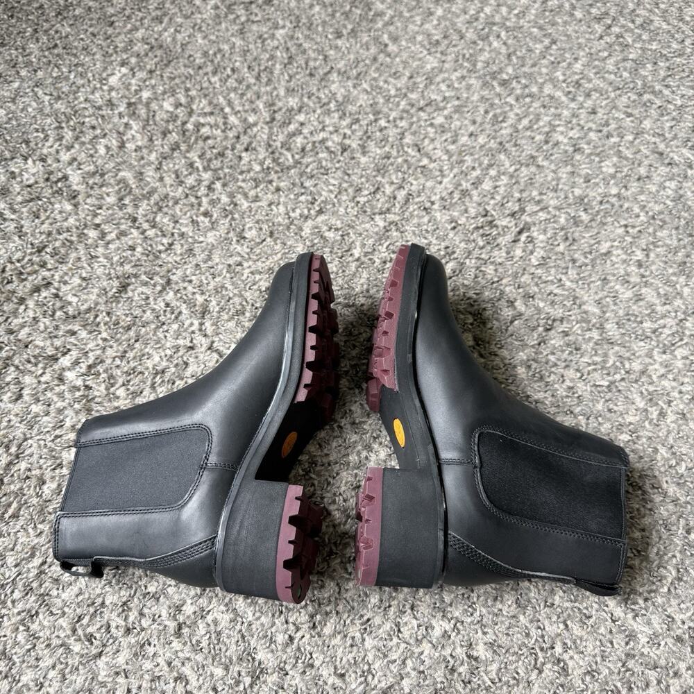Timberland Women 7.5 Kori Park Black Full Grain Leather Heeled Chelsea Boots NEW - Picture 5 of 6